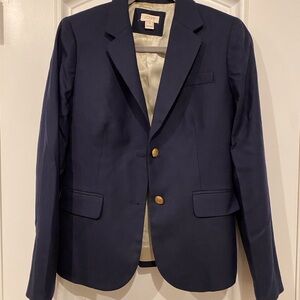 J. Crew Deep Blue Blazer with Gold Buttons
